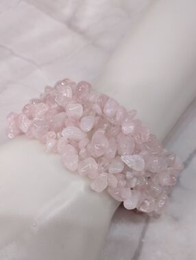 Artisan Crafted Rose Quartz Stretch Bracelet